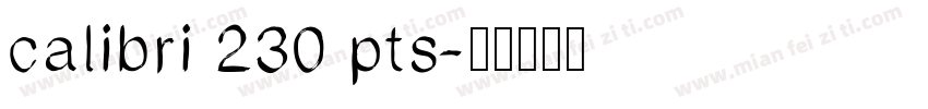 calibri 230 pts字体转换